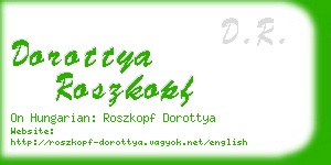 dorottya roszkopf business card